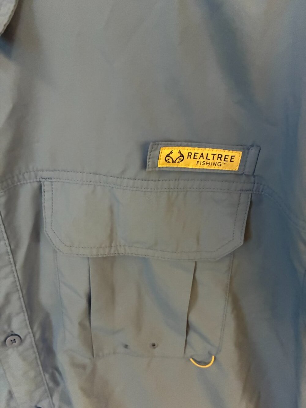 Realtree Fishing Shirt Mens Size XXL Vented Blue Button Down SS Outdoor Gorpcore - Picture 2 of 8